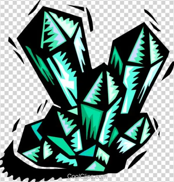 Crystalline Shapes Royalty Free Vector Clip Art Illustration