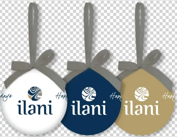 Get Ready To Deck The Halls With Ilani Branded Ornaments - Label