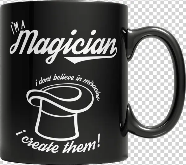 Magician's Hat Mug - Run On Caffeine And Cuss Words