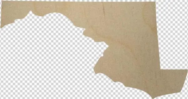 Maryland State Wood Shape - Maryland State