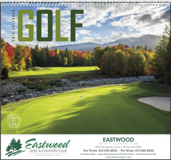Picture Of Golf Wall Calendar - Lawn