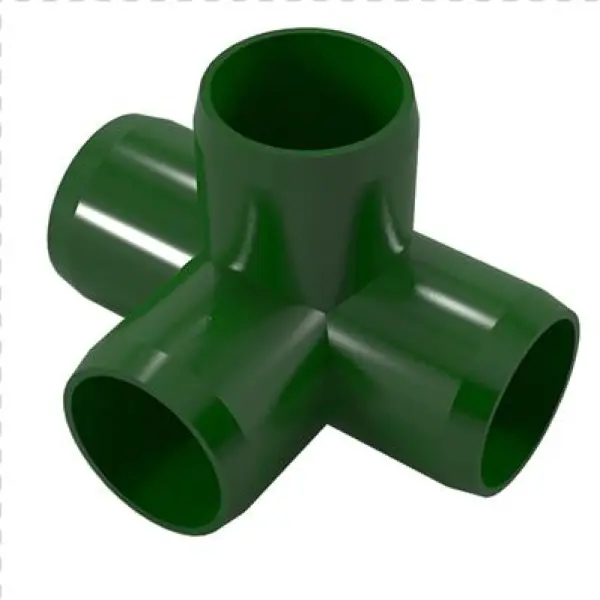 Pvc Pipeworks 3/4 Inch 4-way Pvc Furniture Grade Fitting