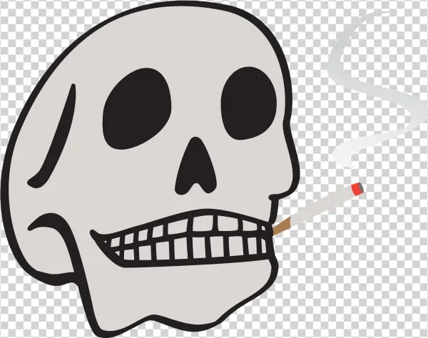 Smokey Bones - Rauchende Schädel-gruß-karte Grußkarte