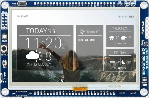 Stm32 Off Mikromedia4 Onn-d - Mikroelektronika Mikroe-2660 Display Development Tools