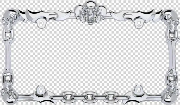 View Larger - Cruiser Accessories Skull & Bone License Plate