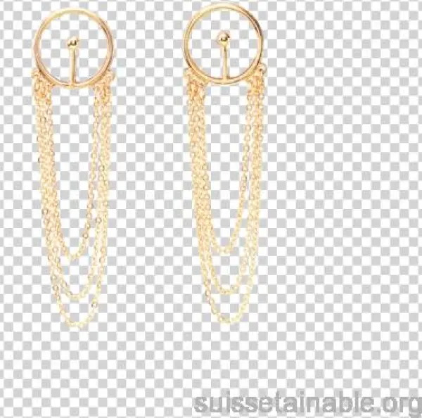 Women Circle Fringed Alloy Chain Drop Earrings - Sanwood Women's Tassel Dangle Drop Studs Earrings Cocktail