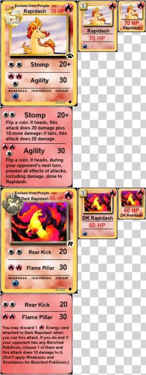 #078 Rapidash - Pokemon Team Rocket 1st Edition Uncommon Card #44/82