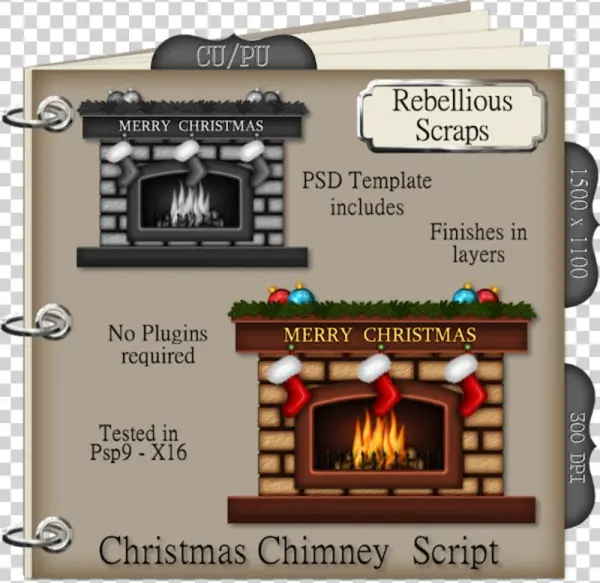 Christmas Chimney - Clip Art
