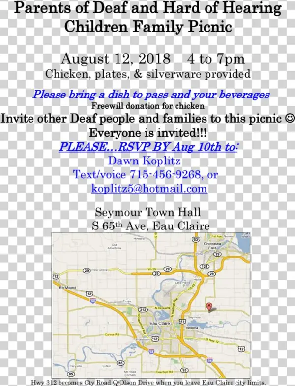 Eau Claire Family Picnic August 2018 Flyer