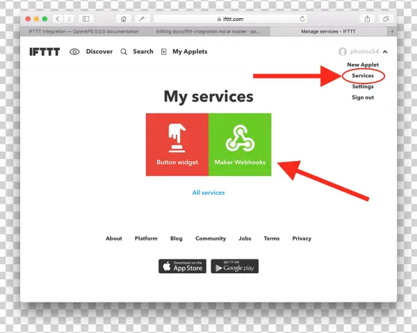 Ifttt Services Account - App Store