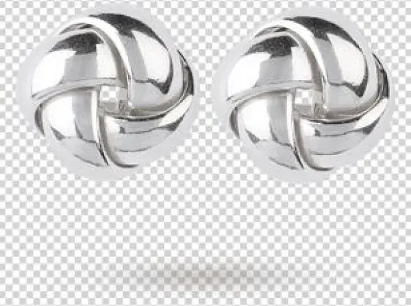 Italian Sterling Silver Small Knot Stud Earrings - Dyrberg/kern