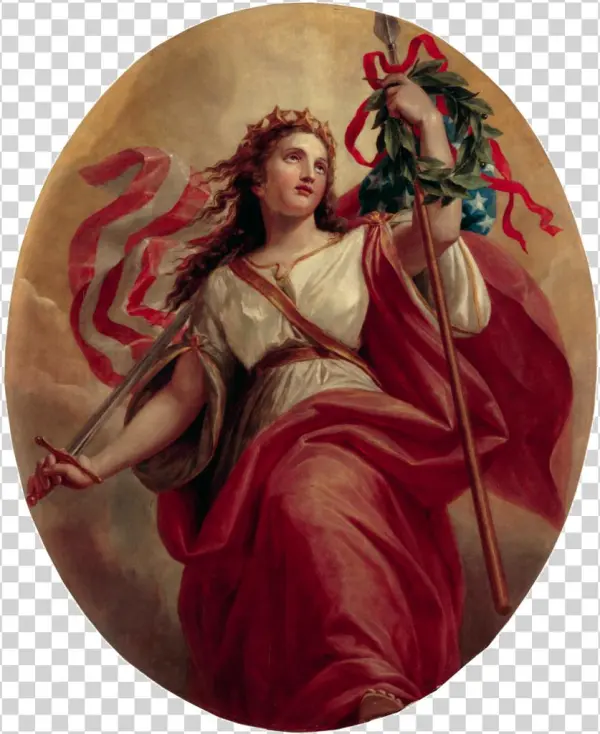 Liberty By Constantino Brumidi, 1869 - Constantino Brumidi Paintings
