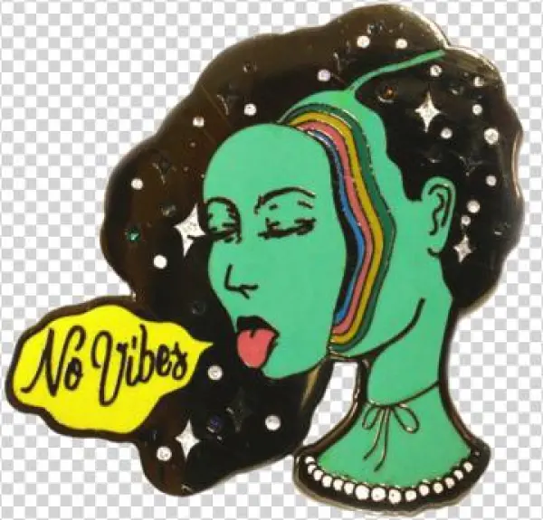No Vibes Pin - Illustration