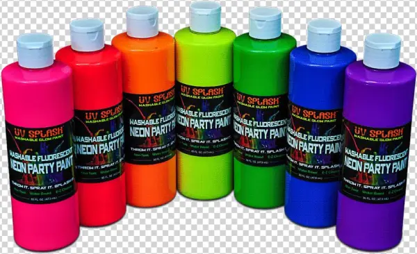 Paint Neon Paint Rainbow Mine 10mg - 12-pack Uv Splash Washable Fluorescent Neon Party Paint