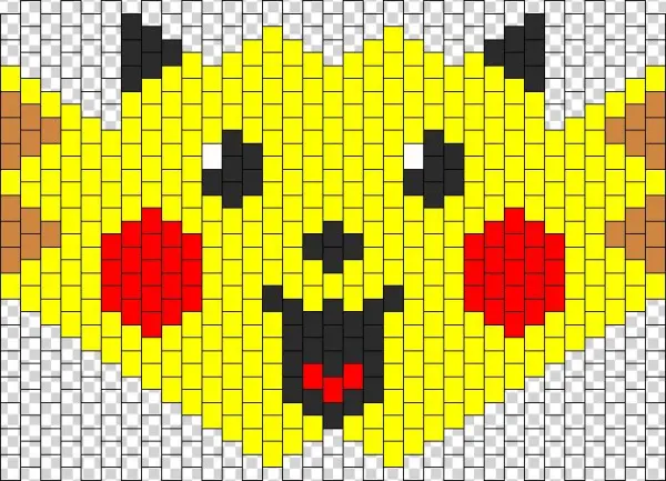 Pikachu Mask Bead Pattern - Pikachu