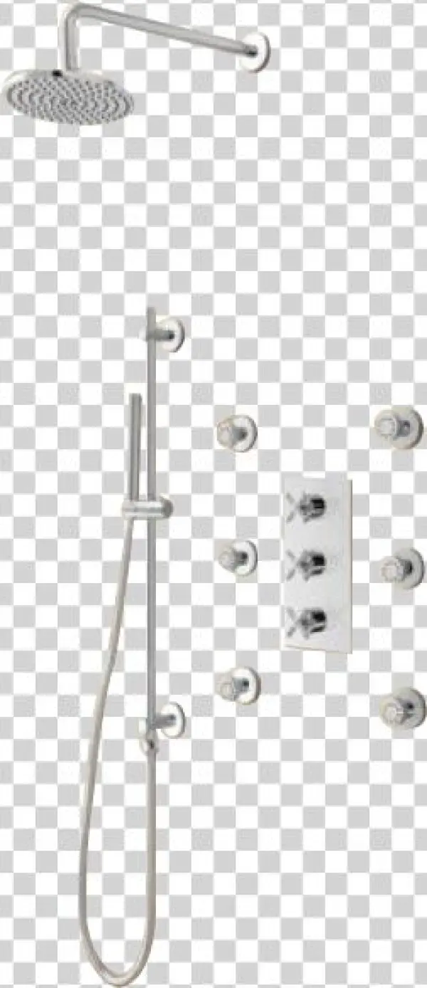 Zoom - Thermostatic Shower Systems With Round Shower Head,