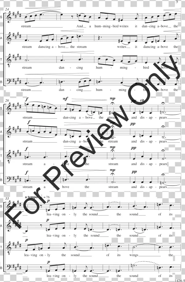 And Love Be Written On Running Water Thumbnail - Lost Boy Chorus Sheet Music