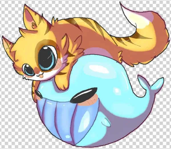 Drawn Whale Cute Chibi - Cartoon