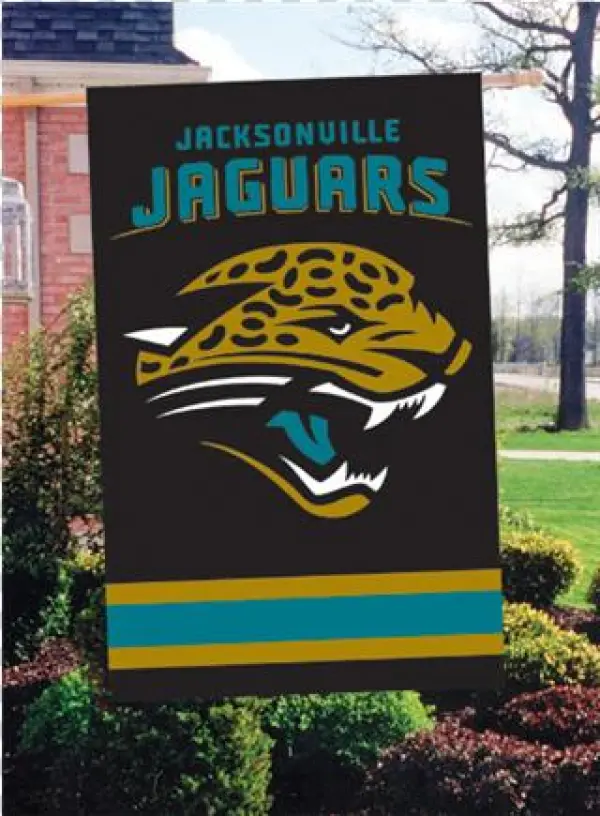 Jacksonville Jaguars Applique Banner Flag - Nfl Appliqué House Flag The Party Animal Nfl Team: