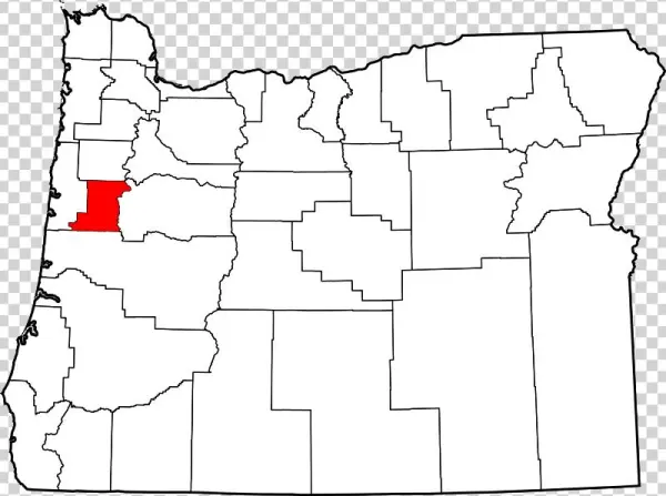 Map Of Oregon Highlighting Benton County - County Oregon