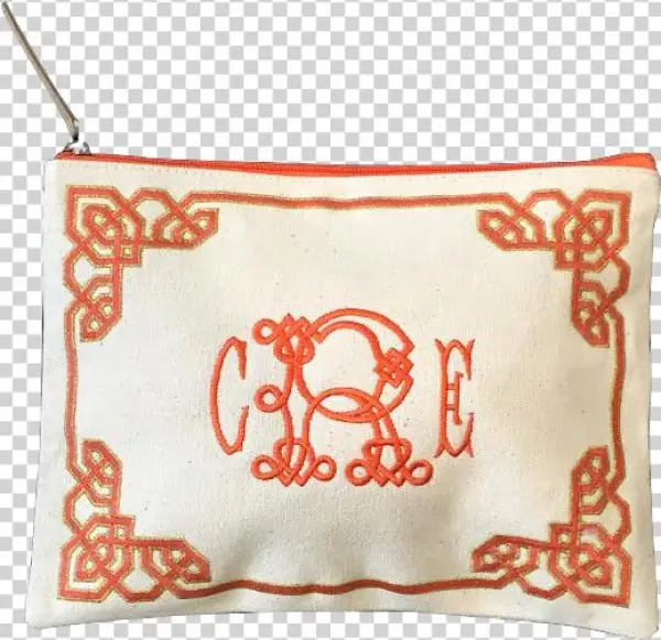 Monogrammed Frame Clutch - Stitch