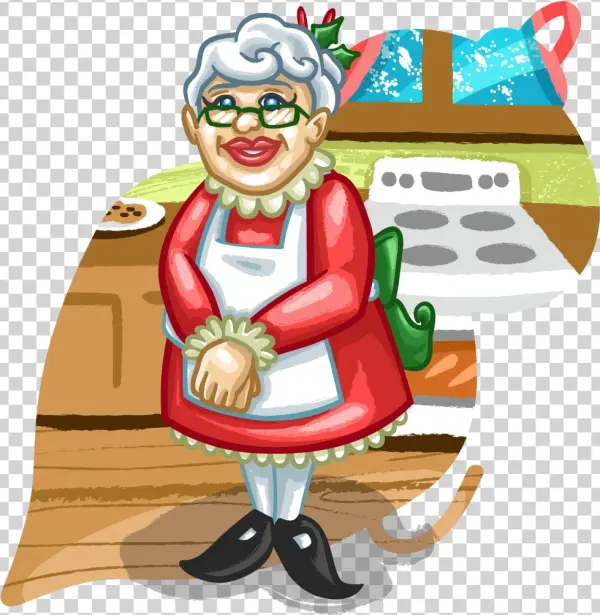 Mrs - Claus - Cartoon