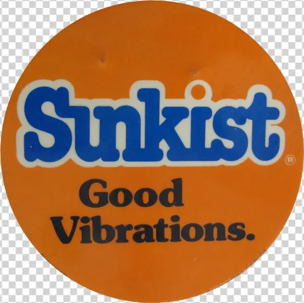 Post - Vintage 3" Pinback 38-080 - Advertising - Sunkist Orange