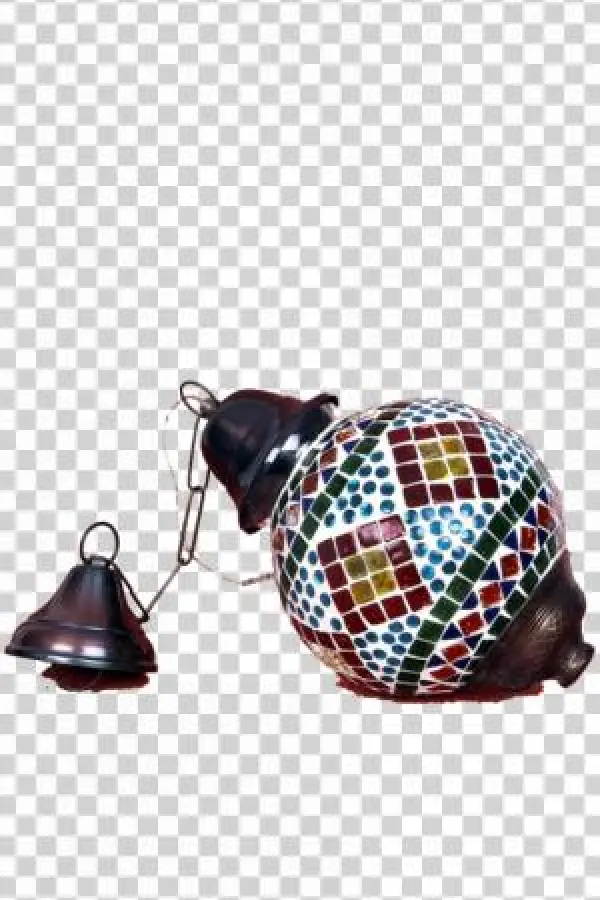 Round Handcrafted Ceiling Lamp - Art