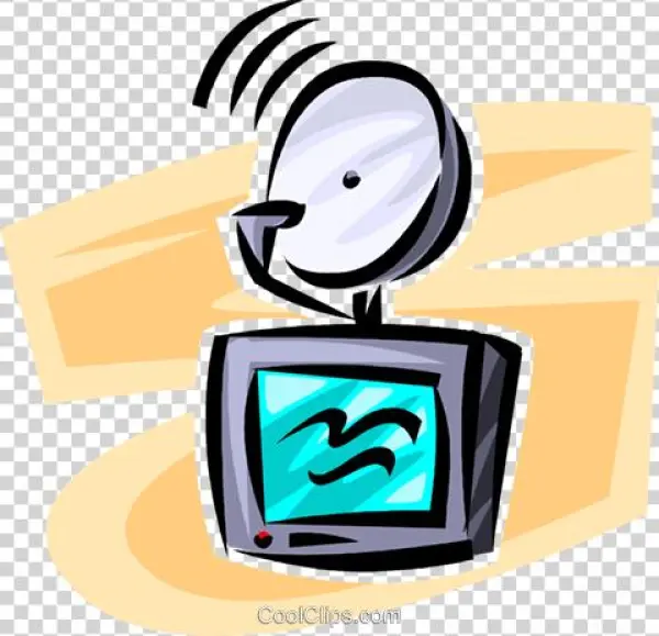 Satellite Television Royalty Free Vector Clip Art Illustration - Illustration