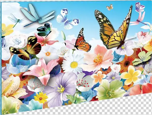 3d Jigsaw Puzzle - Simba Puzzle With 3d Effects Butterfly, Multi Color