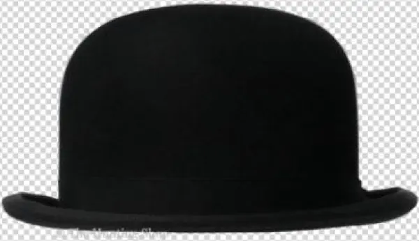 55cm Christys, Black Hunting Bowler - Fedora