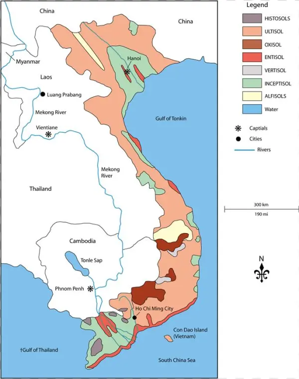 A Soil Map Of Vietnam - Củ Chi Tunnels