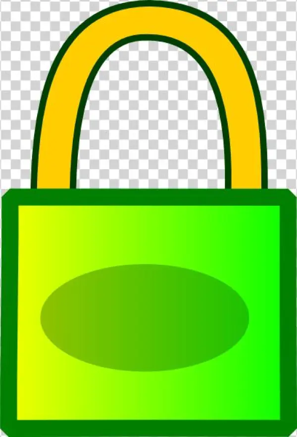 And Yellow Lock - Clip Art