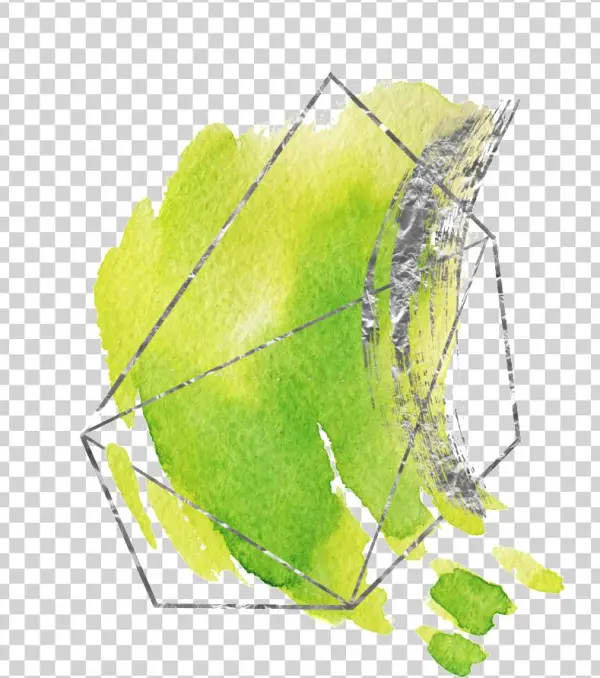 Fashion Green Graffiti Geometric Decoration Vector - Portable Network Graphics