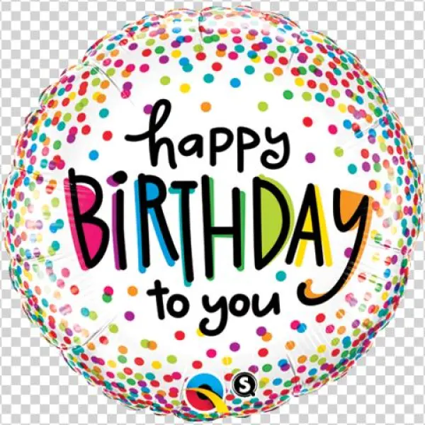 Great Globos Cumpleaos Globos Cumpleaos With Cumpleaos - Qualatex 18 Inch Round Foil Balloon - Birthday Sprinkled