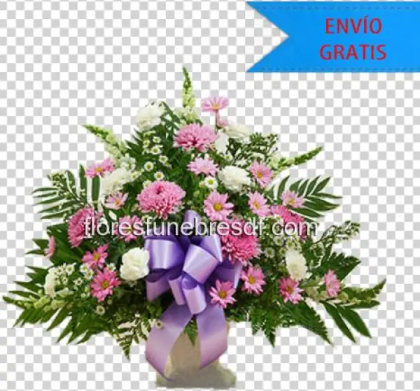 Lindos Recuerdos - Tribute Lavender & White Floor Basket Arrangement