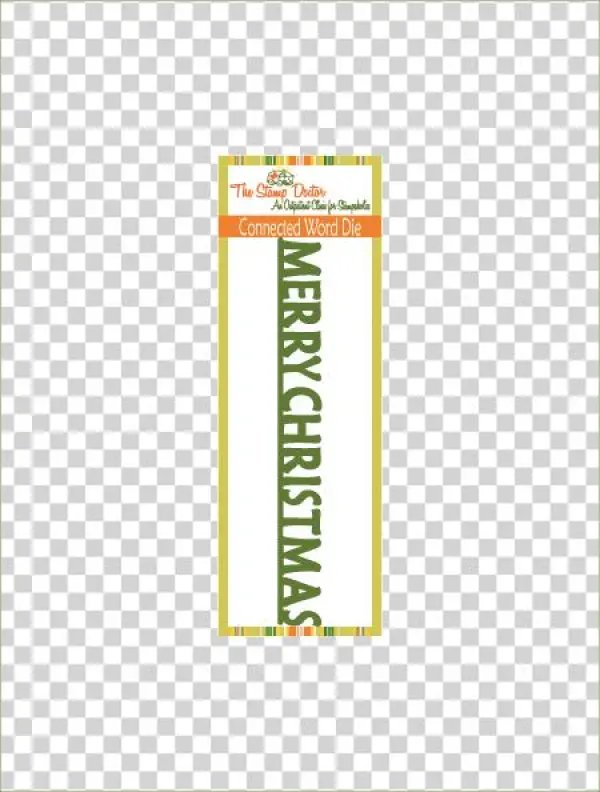 Merry Christmas Connected Word Die - Poster