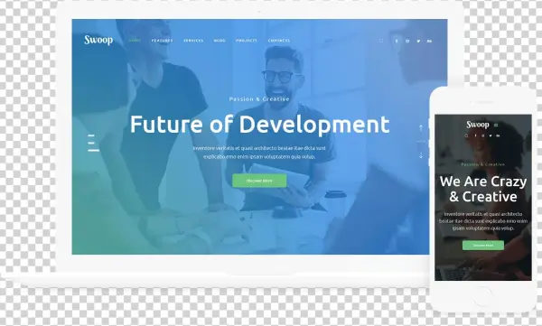 Swoop Web Studio & Creative Agency Wp Theme - Iphone
