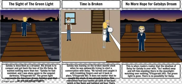The Green Light And Mantle Clock - Cartoon