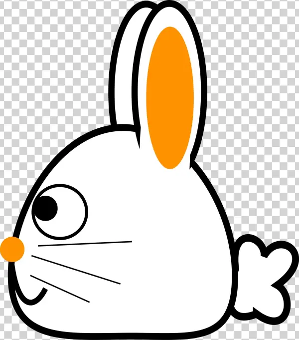 This Free Icons Png Design Of Spring Bunny Side Orange