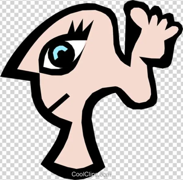 Weird Face Royalty Free Vector Clip Art Illustration