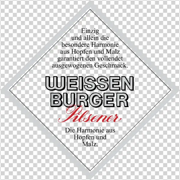 Weissen Burger Pilsner Logo Png Transparent - Pilsner