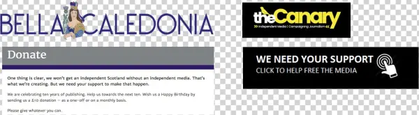 Bella Caledonia The Canary Donation Messages - Donation