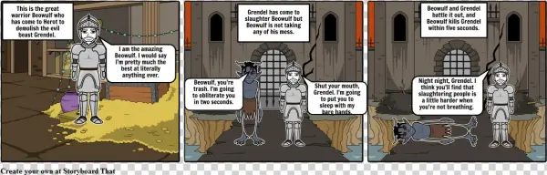 Beowulf S Easy Victory - Cartoon