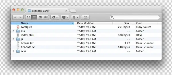Export-folder - Codepen