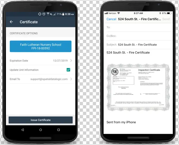 Fire Certificates - Iphone