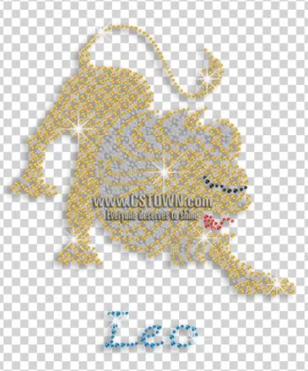 Shimmery Leo Zodiac Iron-on Rhinestone Transfer - Creative Arts