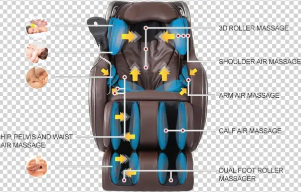 Zero Gravity Massage Chair Features - Illustration