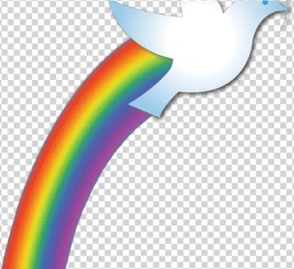 Dove Clipart Rainbow - Rainbow