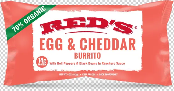 Egg & Cheddar Burrito - Reds All Natural Chipotle Beef And Bean Burrito 5 Ounce